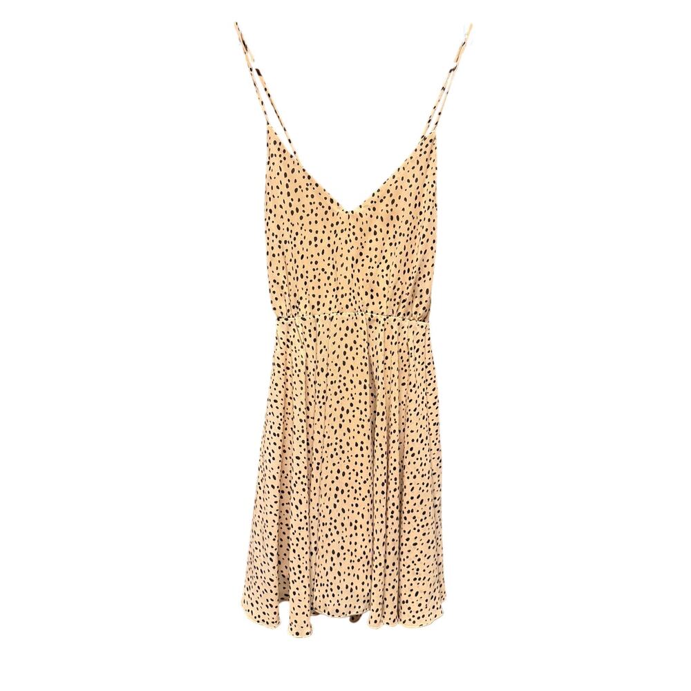 Forever 21 Cream/black Spaghetti strap lightweight dress Size Small